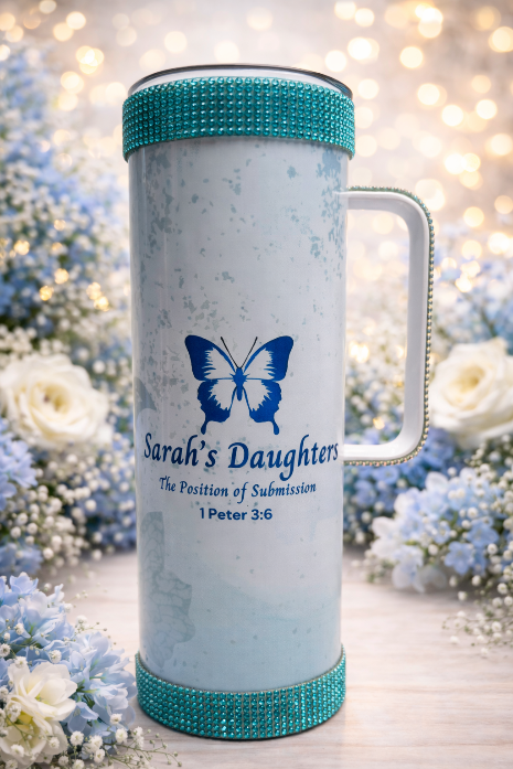 Sarah's Daughters Tumbler- Teal Rhinestone